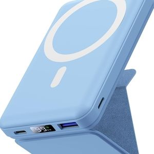 Yiisonger Magnetic Wireless Portable Charger, Foldable 10000mAh Battery Pack